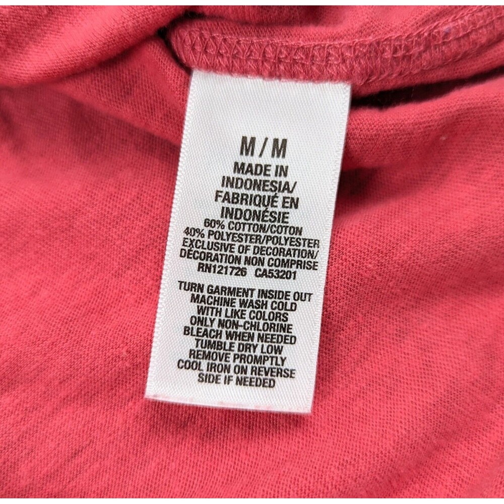 Aeropostale Women's Brooklyn M Pink Red Graphic T-Shirt Tee Cotton Blend - Picture 4 of 8